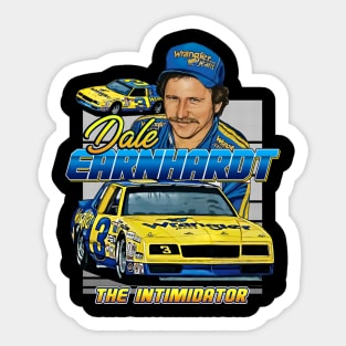 Dale Earnhardt The Intimidator 80s Retro Sticker